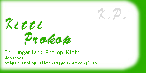 kitti prokop business card